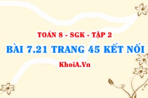 Bài 7.21 trang 45 Toán 8 Kết nối tri thức Tập 2